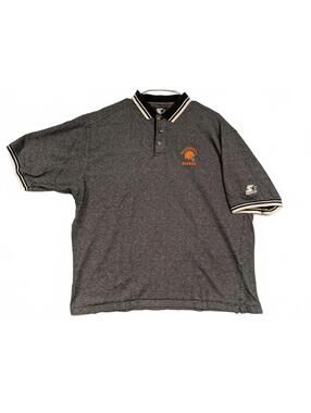 Starter Cleveland Browns NFL Polo Shirt Gray Embroidered Logo Retro Mens XXL